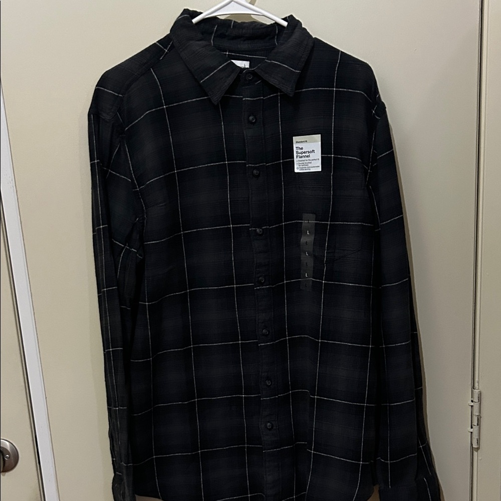 Sonoma Men's Black Plaid Casual Shirt